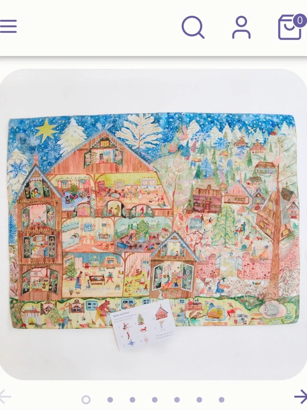 Sarahs Silks NEW Christmas in the Dollhouse Playsilk Seek and Find & I Spy game